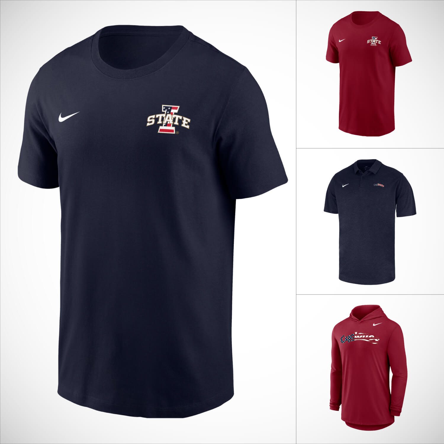 A collage of Nike Patriotic Collection Apparel